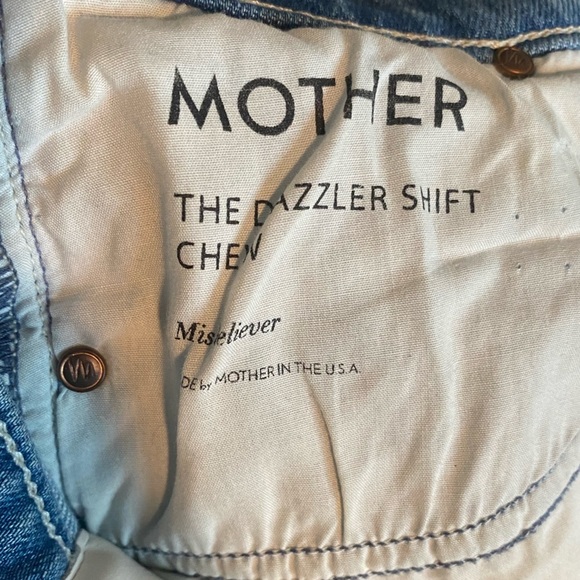 MOTHER SUPERIOR The Dazzler Shift Chew Jean Misbeliever Straight Crop Boho Sz 25 - Picture 12 of 13